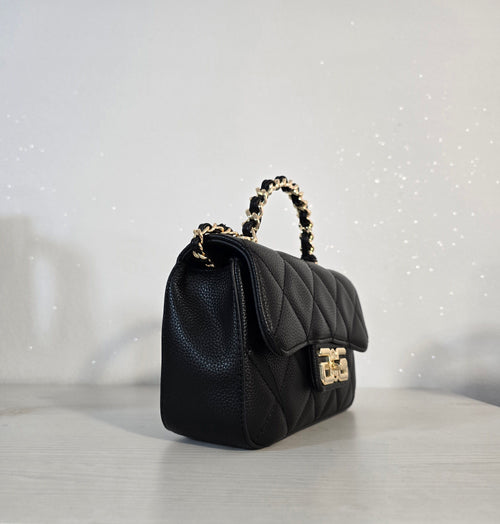 Mini handbag matelassè nera Gaelle Paris
