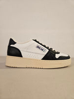 Sneakers in pelle logic nero.logic bianco.f.do nono carta