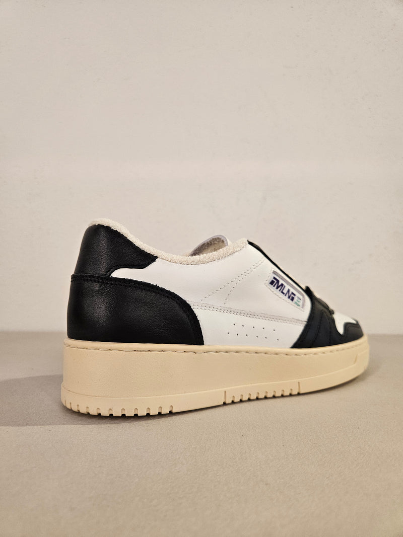 Sneakers in pelle logic nero.logic bianco.f.do nono carta