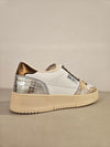 Sneakers in pelle  susy plat.bronzo-coky cdf.arg-logic bianco.f.do mono carta