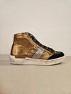 Sneakers in pelle logic nero.cav.leo spiga- susy bronzo