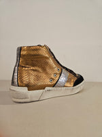 Sneakers in pelle logic nero.cav.leo spiga- susy bronzo