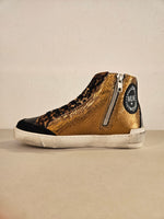 Sneakers in pelle logic nero.cav.leo spiga- susy bronzo