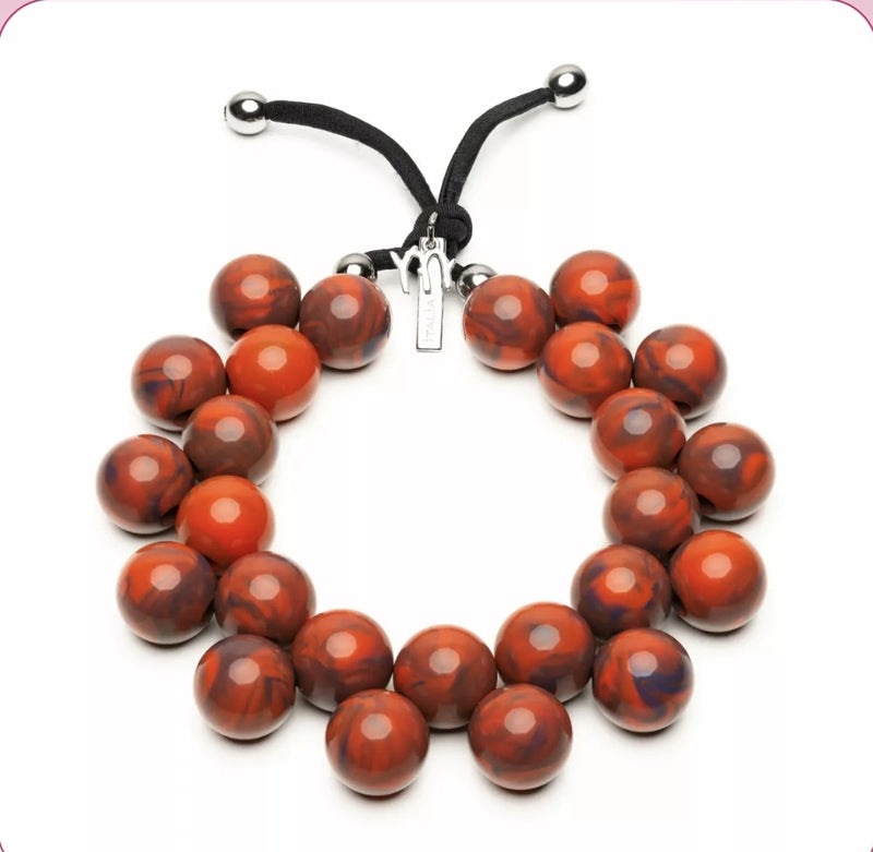 Collana ballsmania crazy arancio/blu