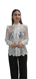 Camicia in pizzo bianco Tensione In