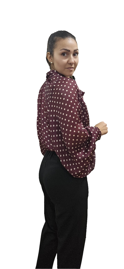 Blusa a pois vino Tensione in