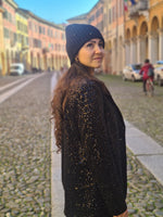 Blazer in paillettes nera Tensione In